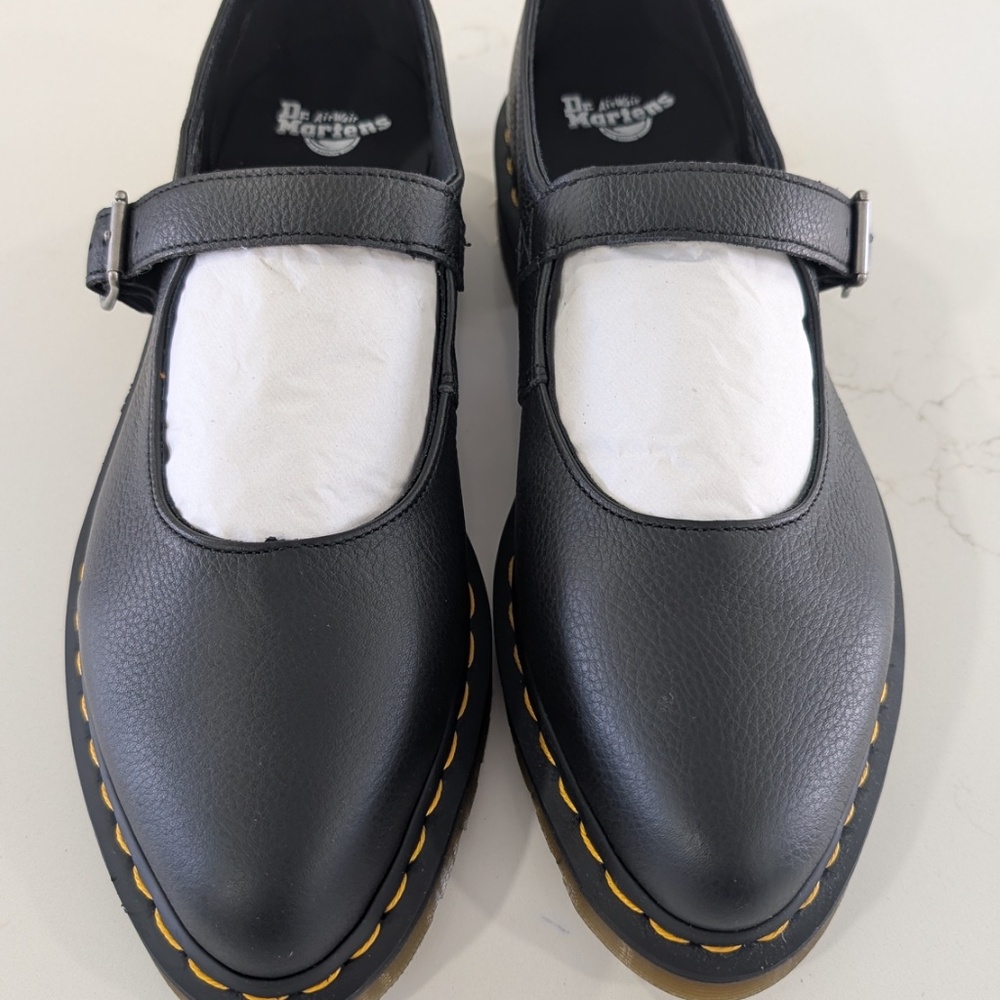 Dr. Martens Elphie Virginia Leather Mary Jane Shoes Women’s US 10 EU 42 Black - Picture 12 of 14